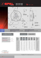 Load image into Gallery viewer, SPAL Universal Fan 05" Fan Straight Blade Pull 12V (342CFM) (59mm Deep)