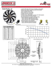 Load image into Gallery viewer, Maradyne Universal High Performance Fan 14" Fan Skew Blade Reversible 12V (2135cfm) (81mm deep)