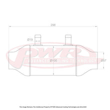 Load image into Gallery viewer, PWR Liquid to Air Barrel Intercooler 4" x 6" With 2.25" Outlets