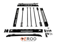 Load image into Gallery viewer, Nissan Navara (2007-2019) D40 & NP300 Dual Cab ULTIMATE Roof Rack - Integrated Light Bar & Side lights