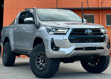 Load image into Gallery viewer, Toyota Hilux (2015-2025) N80 GUN (ANGLED) Phat Bars Rock Sliders/Side Steps – Powdercoated
