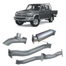 Load image into Gallery viewer, Redback Extreme Duty 4" DPF Back Exhaust with Muffler Delete for Toyota Landcruiser 79 Series