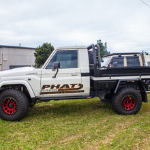 Load image into Gallery viewer, Toyota Landcruiser 79 Series (2016-2025) Single Cab (FLAT) Phat Bars Rock Sliders/Side Steps – Powdercoated