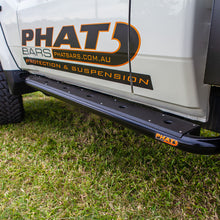 Load image into Gallery viewer, Toyota Landcruiser 79 Series (2016-2025) Single Cab (FLAT) Phat Bars Rock Sliders/Side Steps – Powdercoated