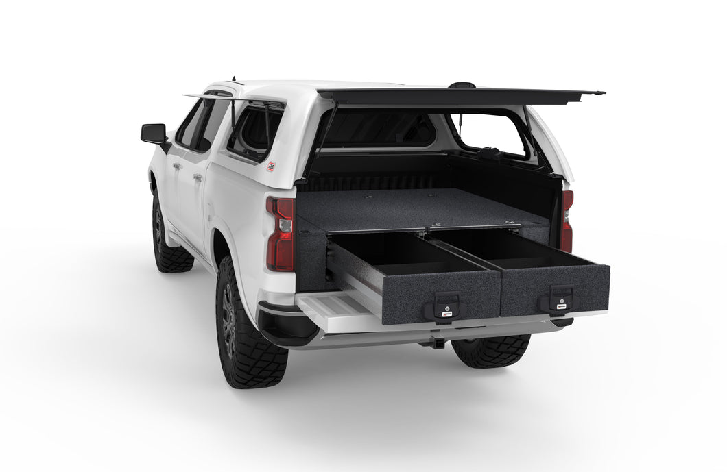 Silverado 1500 (2020-2025) Max Internal Tray Length 1700mm 5'7'' 4WD Interiors Fixed Floor Drawers Dual Cab