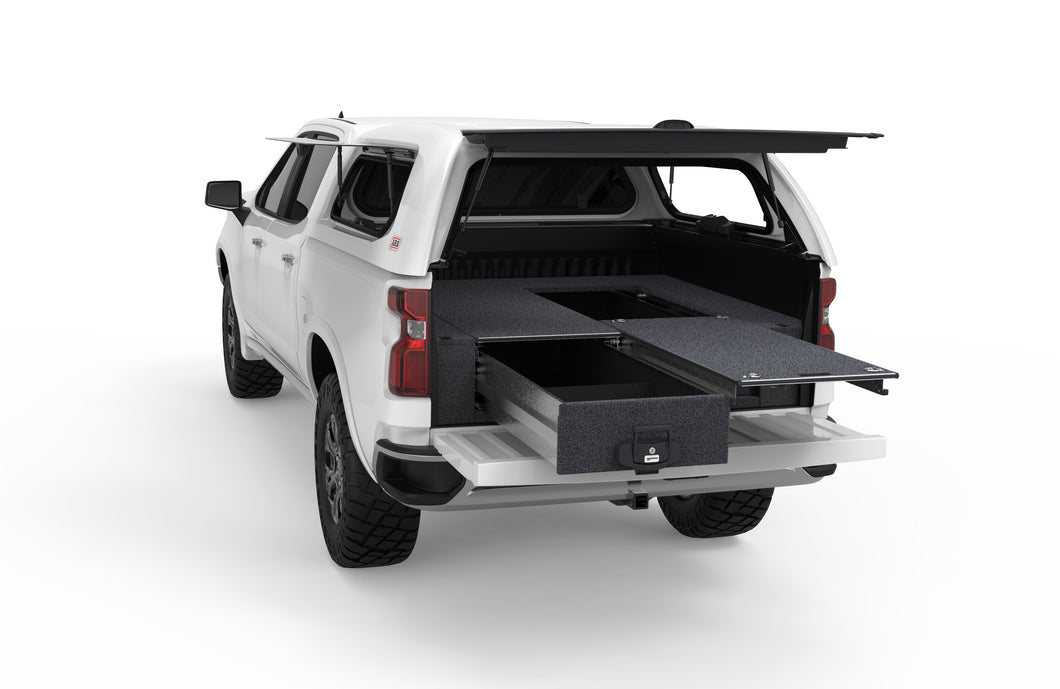 Silverado 1500 (2020-2025) Max Internal Tray Length 1700mm 5'7'' 4WD Interiors Single Roller Floor Drawers Dual Cab