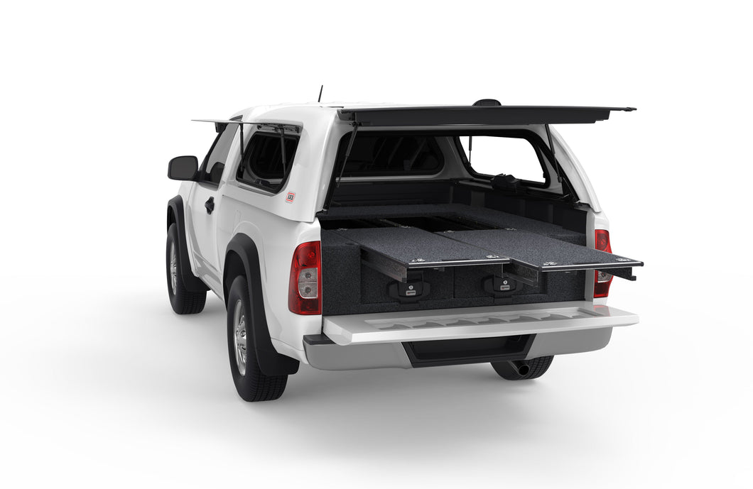 Holden Rodeo (2002-2012) 4WD Interiors Dual Roller Floor Drawers Single Cab