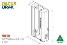 Load image into Gallery viewer, Racksbrax XD Wall Mount (SKU: 9010)
