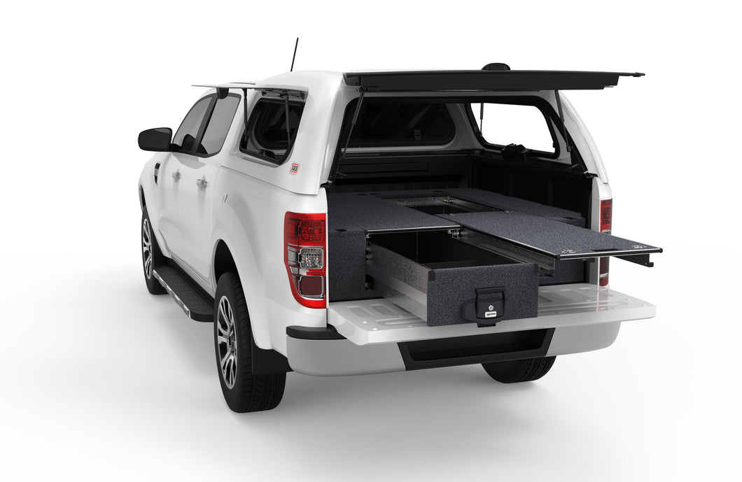 Ford Ranger (2018-2022) PXIII 4WD Interiors Single Roller Floor Drawers Dual Cab