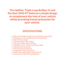 Load image into Gallery viewer, Dodge Ram 1500 DT (2020-2024) Upfitter Heavy Duty TRIPLE LOOP Bullbar
