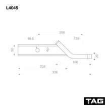 Load image into Gallery viewer, TAG Tow Ball Mount - 208mm Long, 135° Face, 50mm Square Hitch
