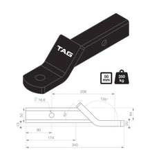 Load image into Gallery viewer, TAG Tow Ball Mount and Direct Fit Wiring Harness Kit For Toyota Hilux N80 (10/2015 - on)
