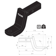 Load image into Gallery viewer, TAG Tow Ball Mount for Toyota Landcruiser (08/2007 - on)
