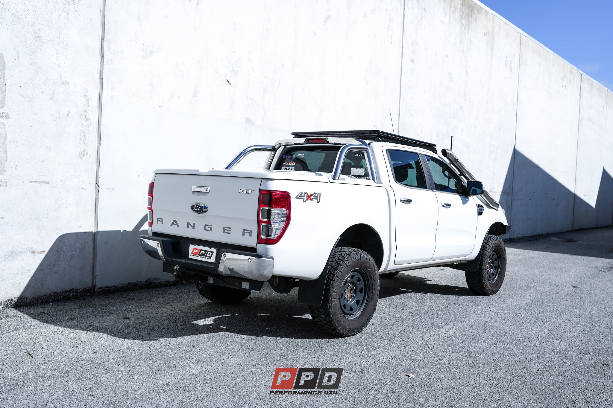 Ford Ranger (2011-2017+) PX PXII PXIII FLAT STYLE Dual Cab Roof Rack ...