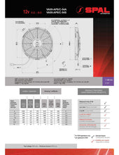 Load image into Gallery viewer, SPAL Universal Fan 11&quot; Fan Skew Blade Push 12V (832CFM) (52mm Deep)
