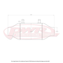 Load image into Gallery viewer, PWR Liquid to Air Barrel Intercooler 6&quot; x 8&quot; With 3&quot; Outlets
