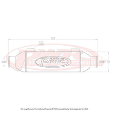 Load image into Gallery viewer, Universal Water to Oil Cooler In-Line 3&quot; x 3&quot; x 8&quot; with 38mm Outlets
