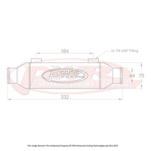 Load image into Gallery viewer, Universal Water To Oil Engine Oil Cooler In-line 3&quot; x 3&quot;x 8&quot; with 44mm Outlets
