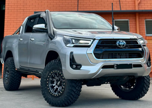 Load image into Gallery viewer, Toyota Hilux (2015-2025) N80 GUN (ANGLED) Phat Bars Rock Sliders/Side Steps – Powdercoated
