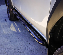 Load image into Gallery viewer, Toyota Hilux (2026-2028) N90 (ANGLED) Phat Bars Rock Sliders/Side Steps – Powdercoated
