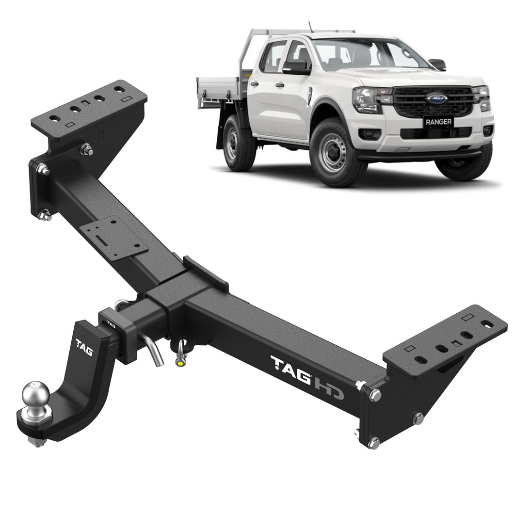 TAG Heavy Duty Towbar and Direct Fit Wiring for Cab Chassis Next-Gen Ford Ranger (06/2022 - 12/2024), Volkswagen Amarok (12/2022 - on)