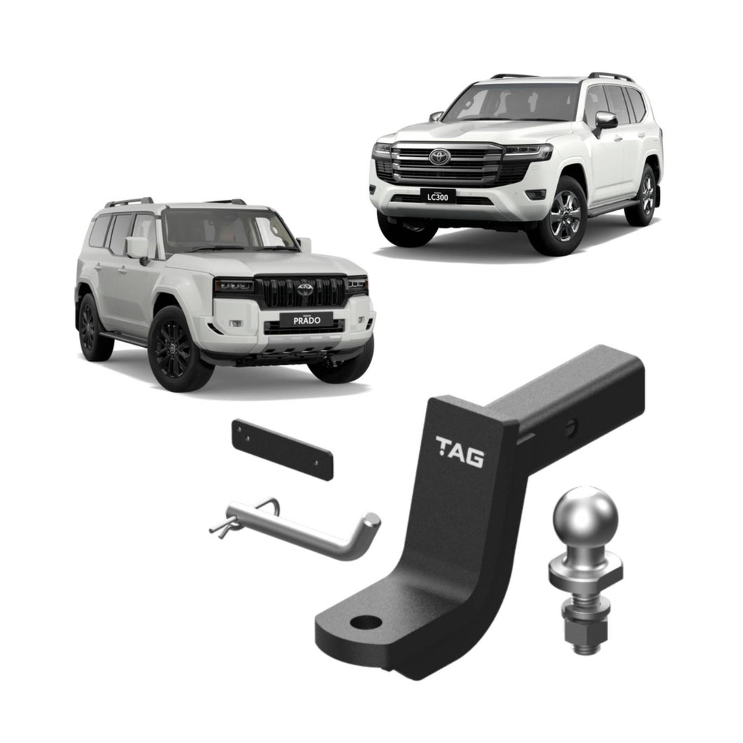 TAG 50mm Towbar Hitch & Wiring Harness Kit for Toyota Landcruiser 300 Series (07/2021 - on), Prado 250 Series (08/2024 - On)