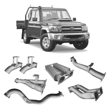 Load image into Gallery viewer, Redback Extreme Duty Twin 4&quot; Exhaust for Toyota Landcruiser 79 Series Dual Cab
