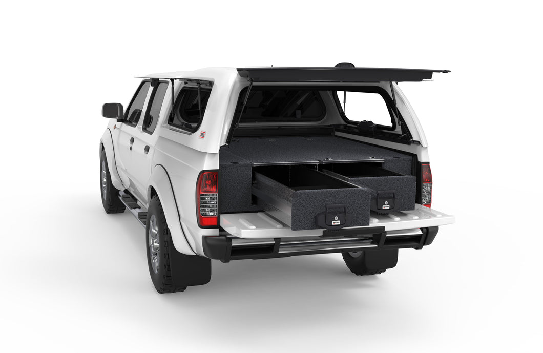 Nissan Navara (1997-2015) D22 4WD Interiors Fixed Floor Drawers Dual Cab