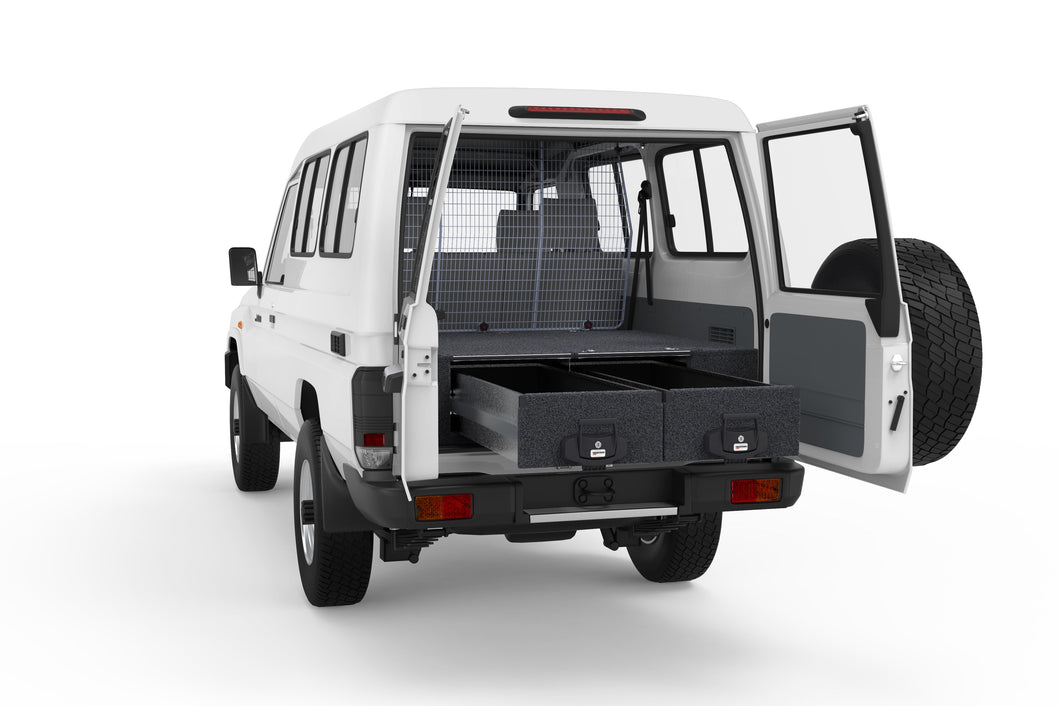 Toyota Landcruiser 70 Series (2022-2025) Lc78 V8 Gxl Troop Carrier 4WD Interiors Fixed Floor Drawers Troop Carrier