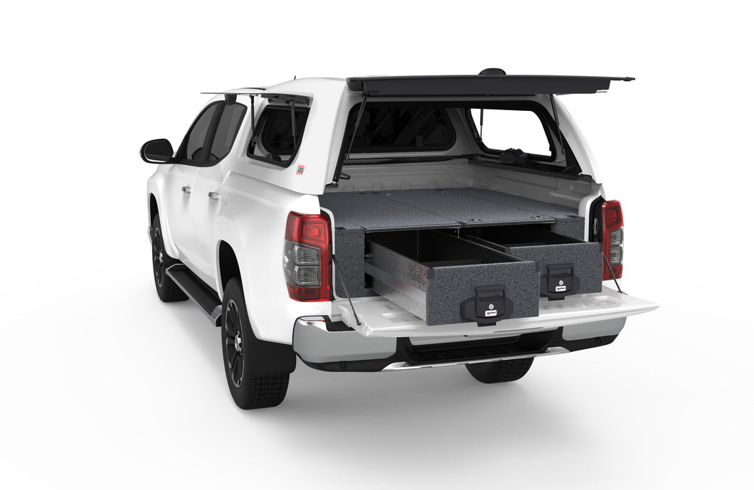 Mitsubishi Triton (2019-2024) MR 4WD Interiors Fixed Floor Drawers Dual Cab