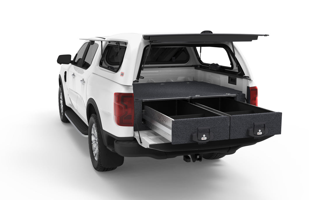 Ford Ranger (2022-2025) Next Gen 4WD Interiors Fixed Floor Drawers Dual Cab