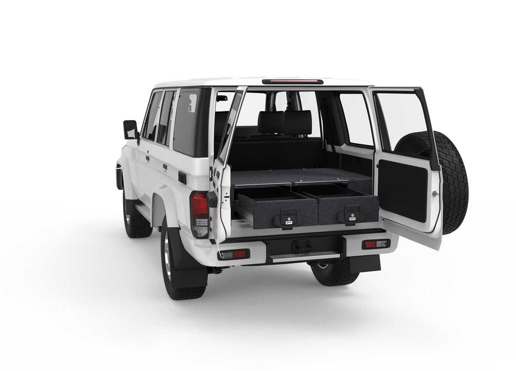 Toyota Landcruiser 70 Series (2009-2021) 76 Series 4WD Interiors Fixed Floor Drawers Wagon