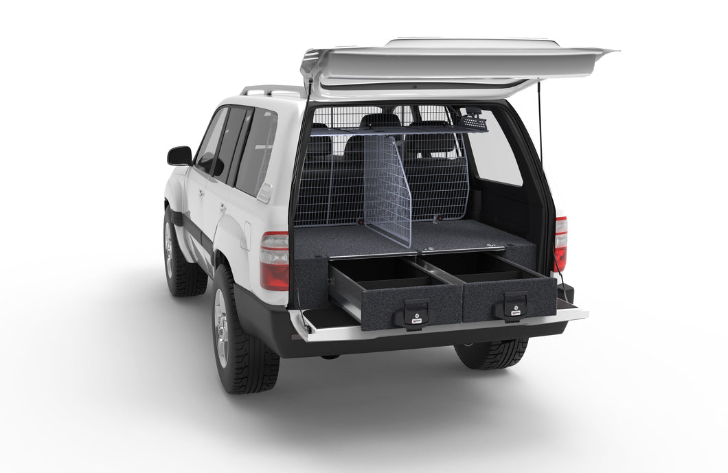 Toyota Landcruiser 100 Series (1998-2002) Gxl Wagon With Rear Air Con 4WD Interiors Fixed Floor Drawers Wagon