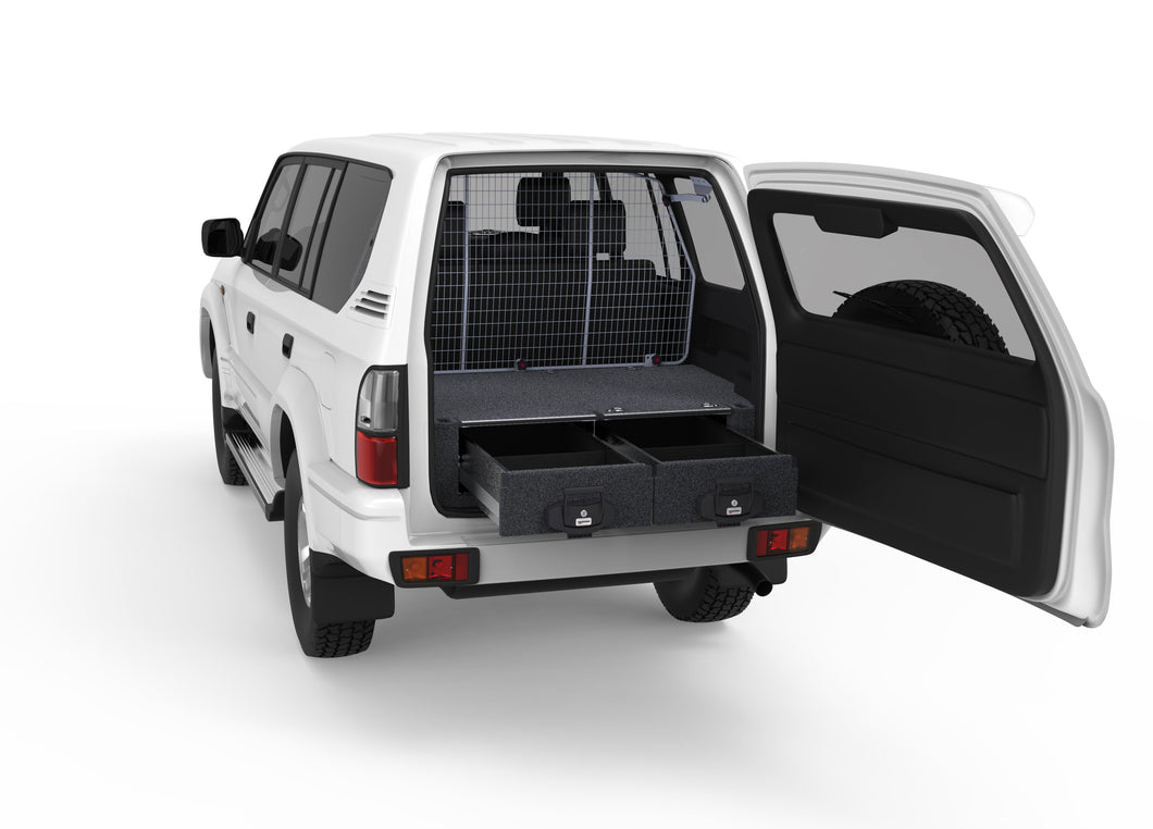 Toyota Landcruiser Prado 90 Series (1996-2002) Wagon Without Rear Air Con 4WD Interiors Fixed Floor Drawers Wagon