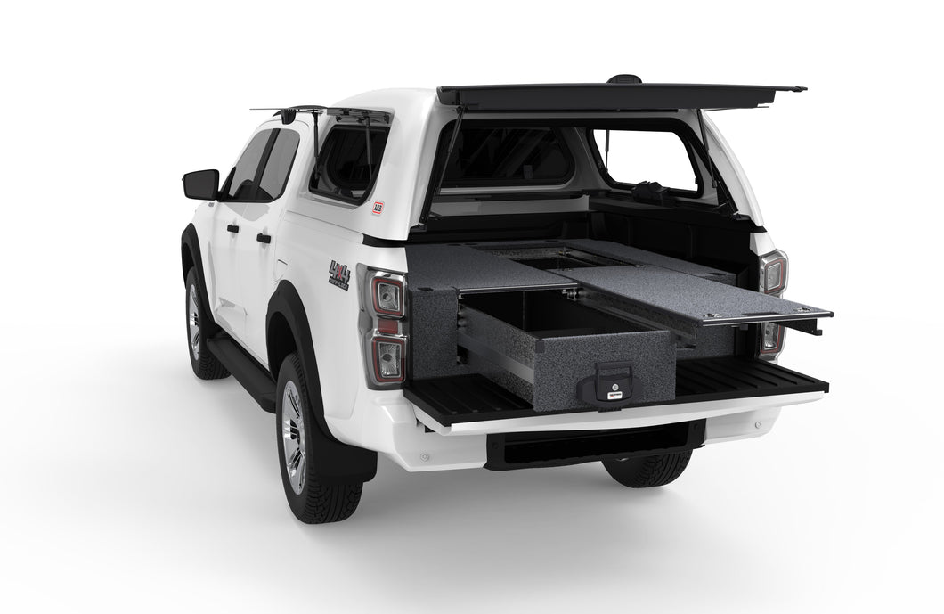 Isuzu D-max (2020-2025) My21 4WD Interiors Single Roller Floor Drawers Dual Cab