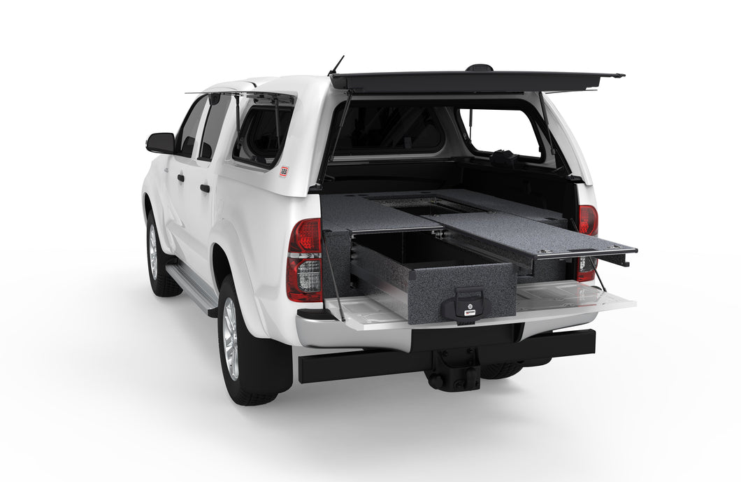 Toyota Hilux (2005-2015) KUN N70 SR5 A Deck 4WD Interiors Single Roller Floor Drawers Dual Cab