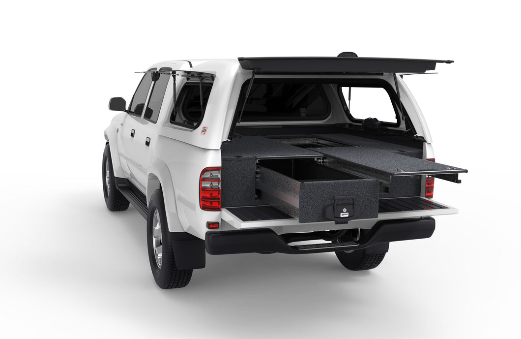 Toyota Hilux (1997-2005) 4WD Interiors Single Roller Floor Drawers Dual Cab