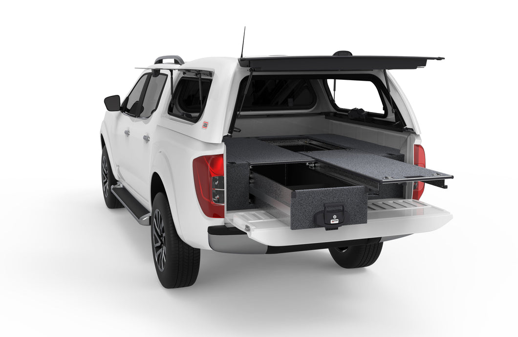 Nissan Navara (2015-2025) NP300 4WD Interiors Single Roller Floor Drawers Dual Cab