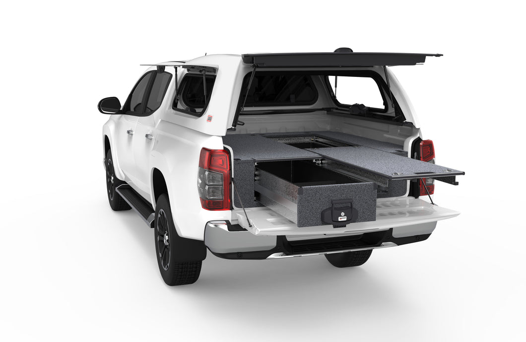 Mitsubishi Triton (2019-2024) MR 4WD Interiors Single Roller Floor Drawers Dual Cab