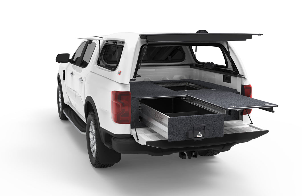 Ford Ranger (2022-2025) Next Gen 4WD Interiors Single Roller Floor Drawers Dual Cab