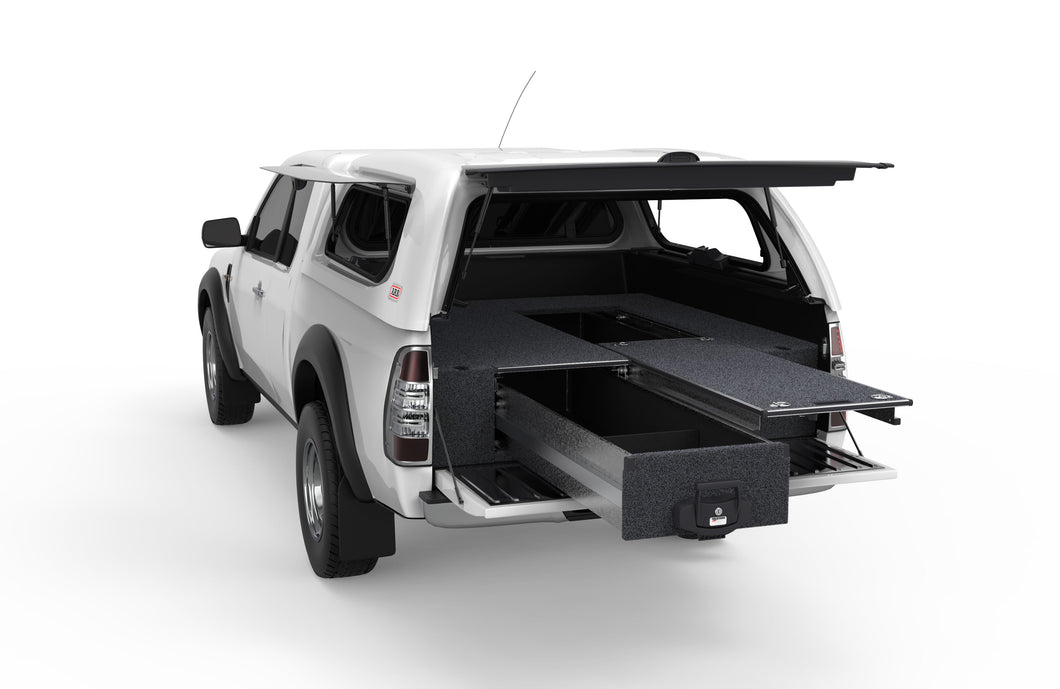 Ford Ranger (2006-2011) 4WD Interiors Single Roller Floor Drawers Super Cab/extra Cab
