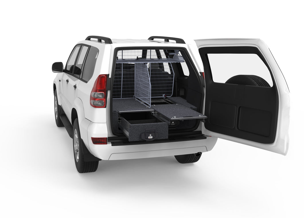 Toyota Landcruiser Prado 120 Series (2002-2009) WITHOUT Rear Air Con 4WD Interiors Single Roller Floor Drawers Wagon