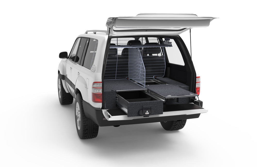 Toyota Landcruiser 100 Series (1998-2002) Gxl Wagon With Rear Air Con 4WD Interiors Single Roller Floor Drawers Wagon