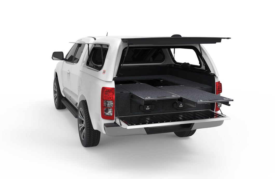 Holden Colorado (2012-2020) RG 4WD Interiors Dual Roller Floor Drawers Space Cab/Extra cab