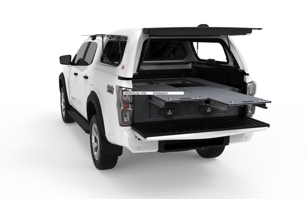 Isuzu D-max (2020-2025) My21 4WD Interiors Dual Roller Floor Drawers Dual Cab