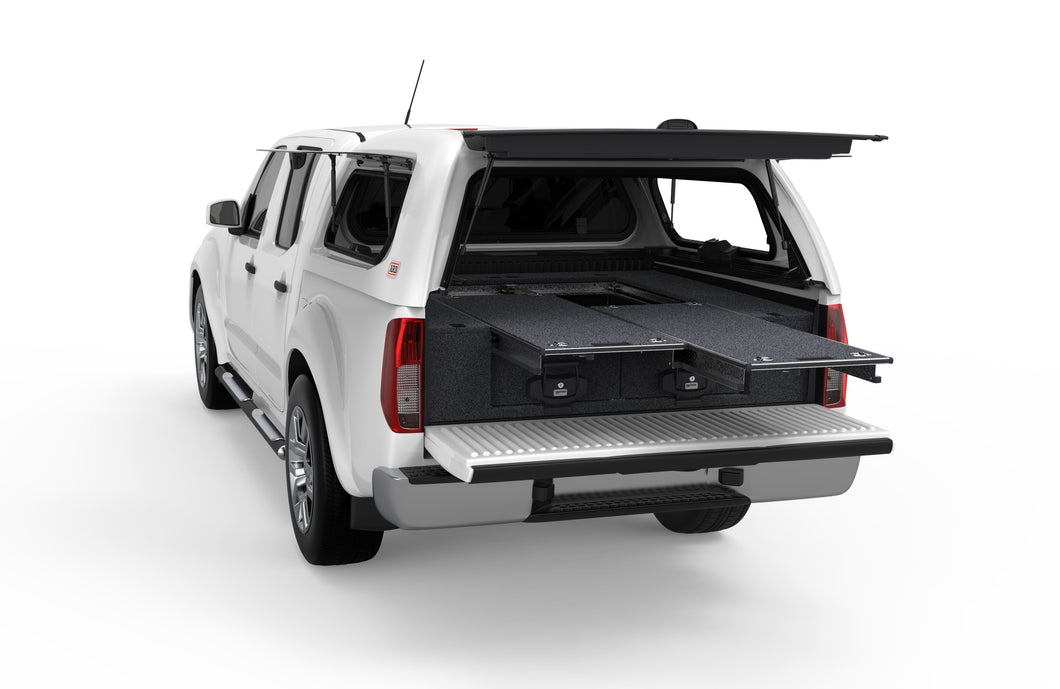 Nissan Navara (2005-2015) D40 Stx 4WD Interiors Dual Roller Floor Drawers Dual Cab