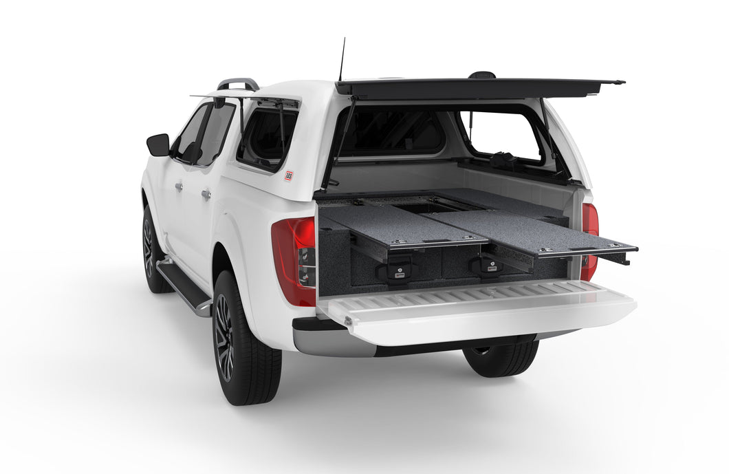 Nissan Navara (2015-2025) NP300 4WD Interiors Dual Roller Floor Drawers Dual Cab