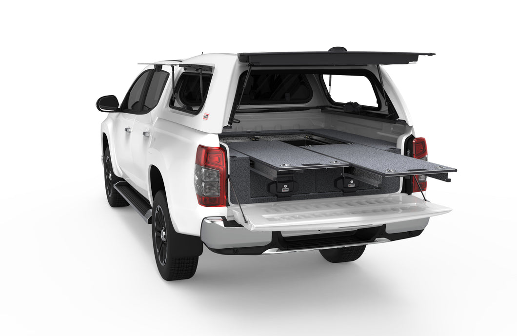 Mitsubishi Triton (2019-2024) MR 4WD Interiors Dual Roller Floor Drawers Dual Cab