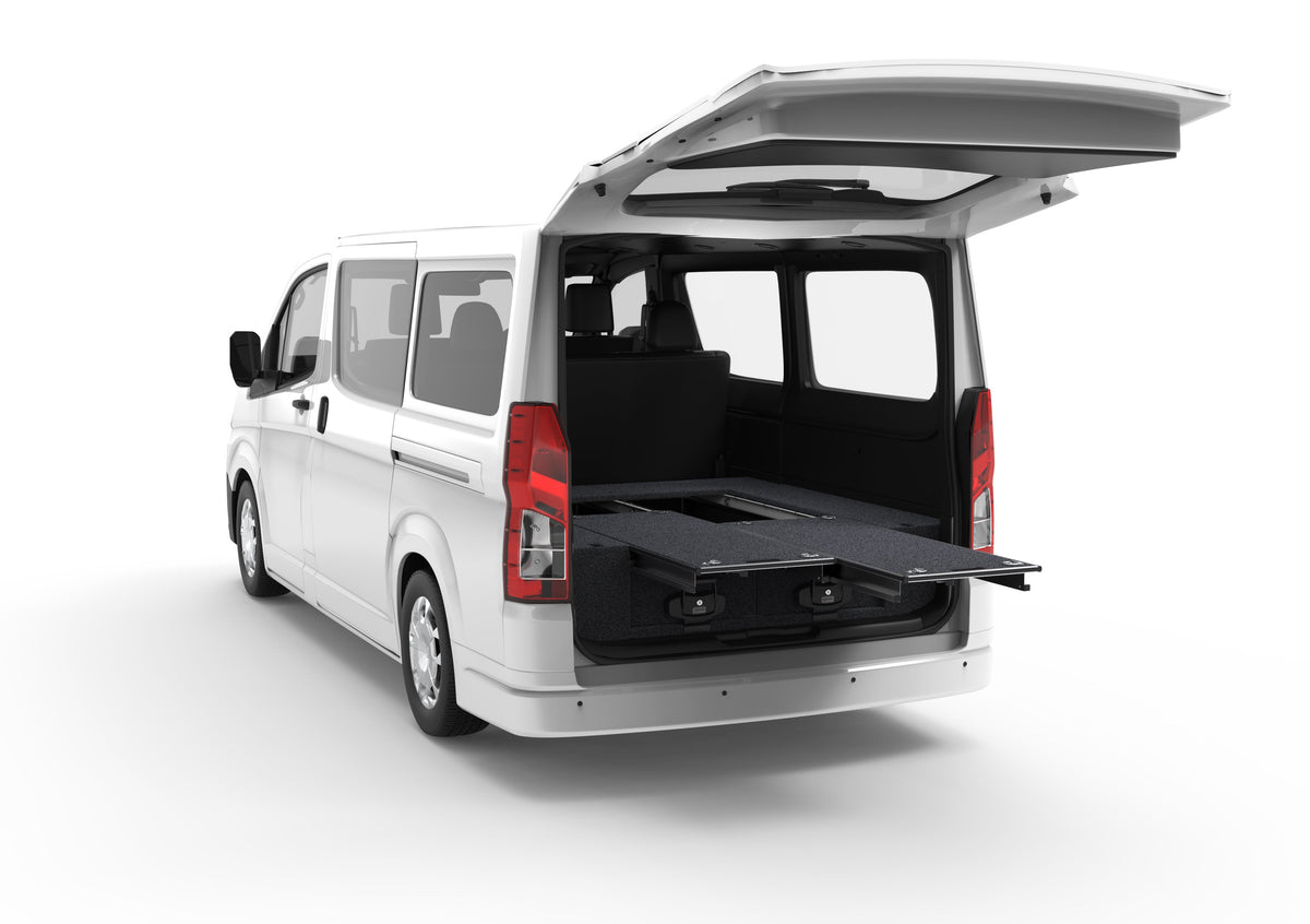 Toyota Hiace (2019-2025) Rear Access 4WD Interiors Dual Roller Floor D ...