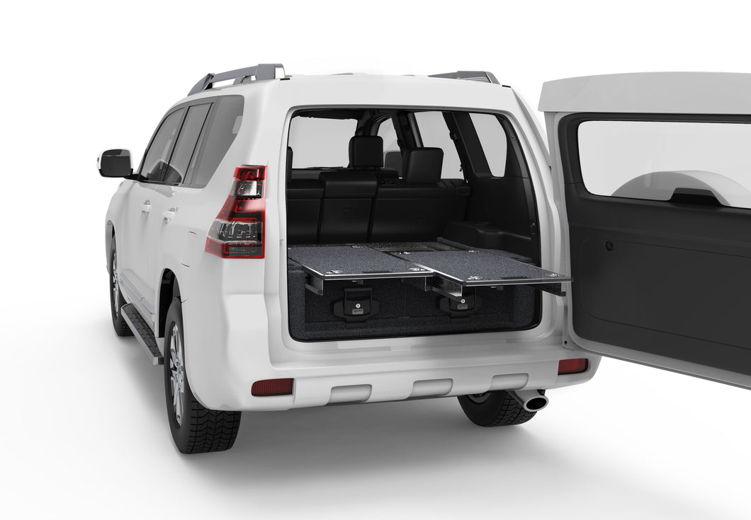 Toyota Landcruiser Prado 150 Series (2009-2025) Gxl/vx/kakadu 4WD Interiors Dual Roller Floor Drawers Wagon